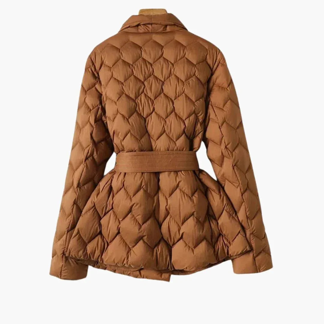 Women's Warm and Elegant Belted Puffer Coat