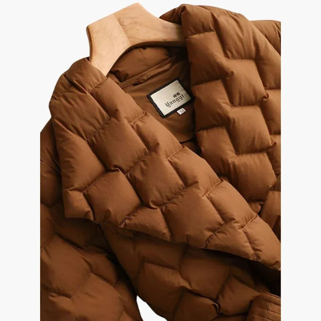 Women's Warm and Elegant Belted Puffer Coat