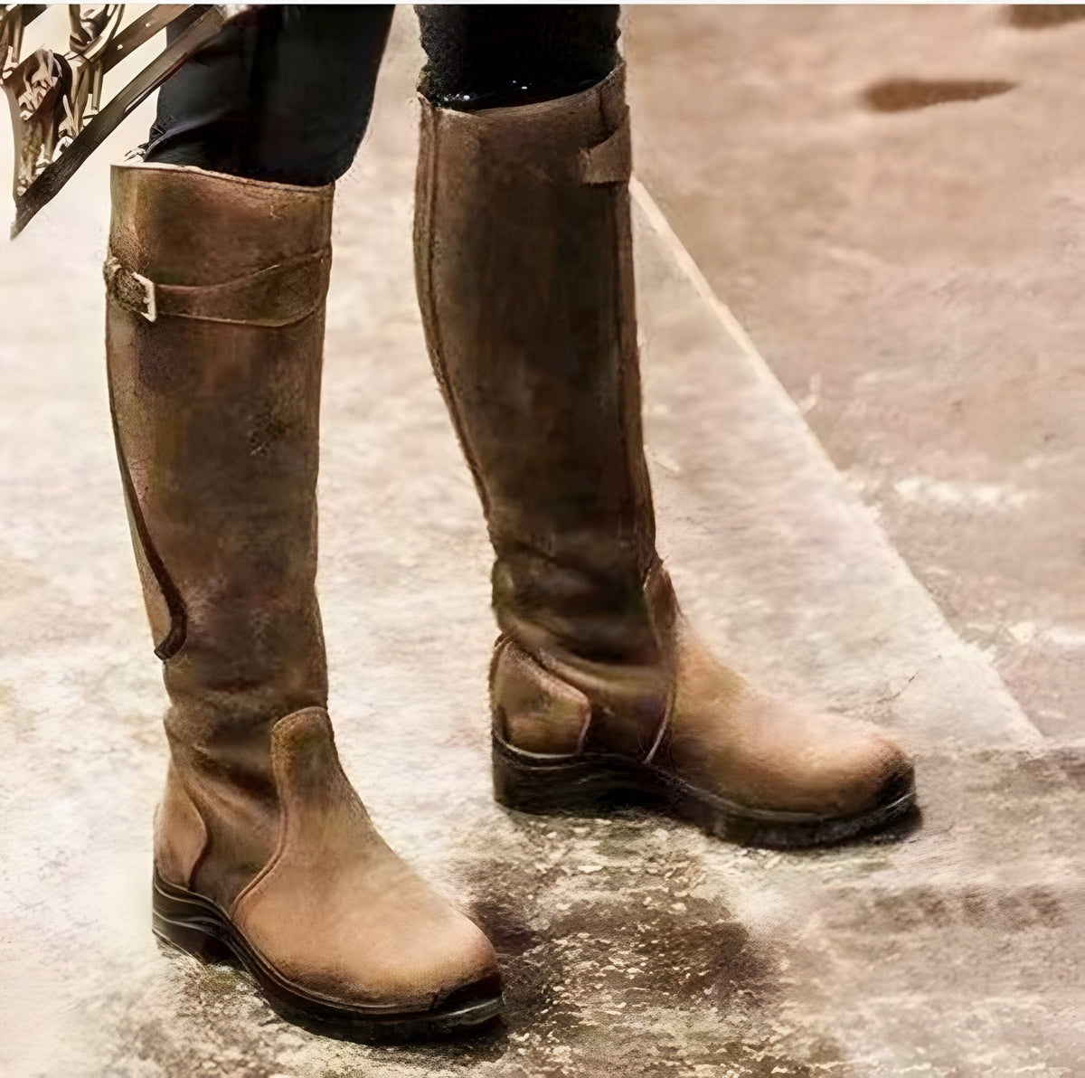Women's Waterproof Knee-High Boots with Non-Slip Sole