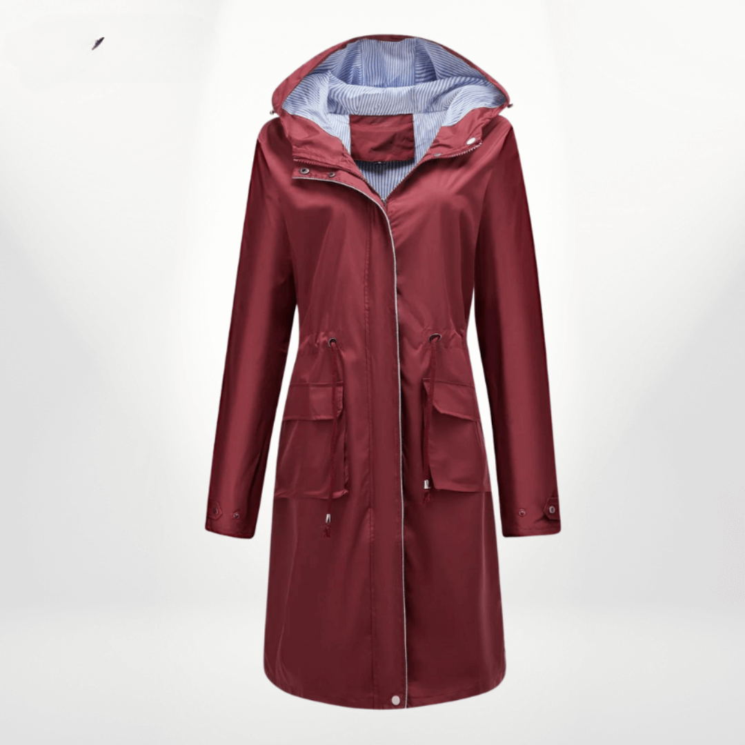 Women's Waterproof Over-the-Knee Trench Coat