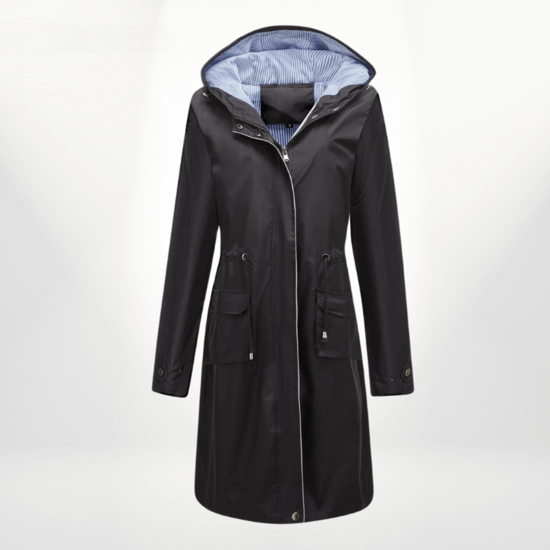Women's Waterproof Over-the-Knee Trench Coat