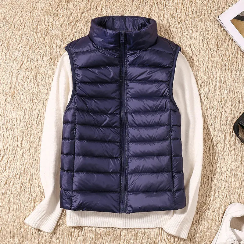 Women's Waterproof Quilted Puffer Vest with Pockets