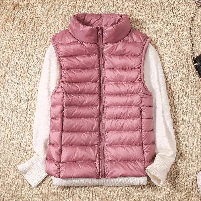 Women's Waterproof Quilted Puffer Vest with Pockets