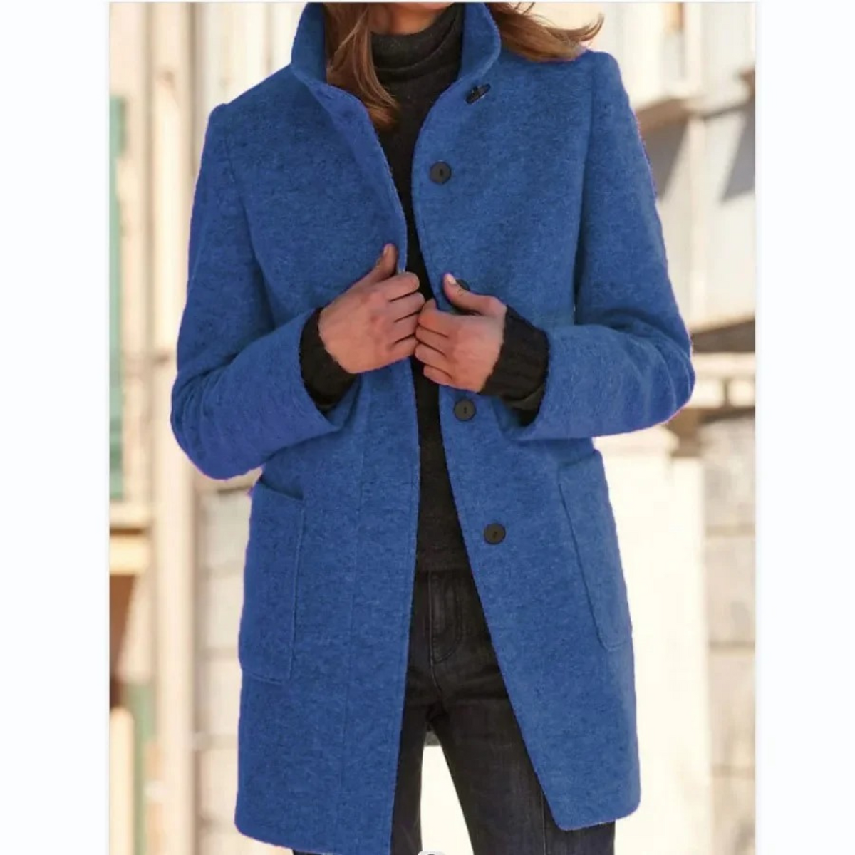 Women's Windproof Stand Collar Coat