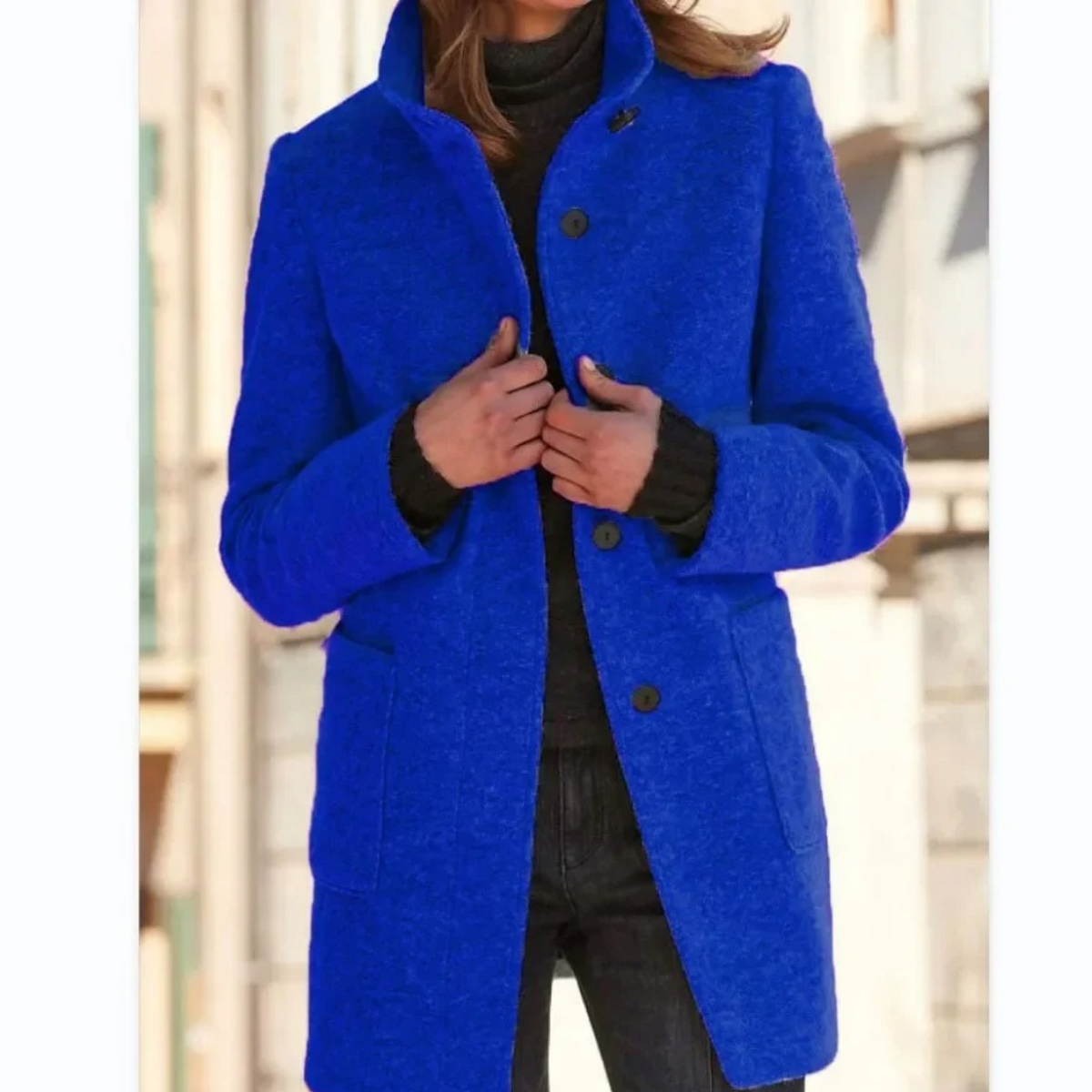 Women's Windproof Stand Collar Coat