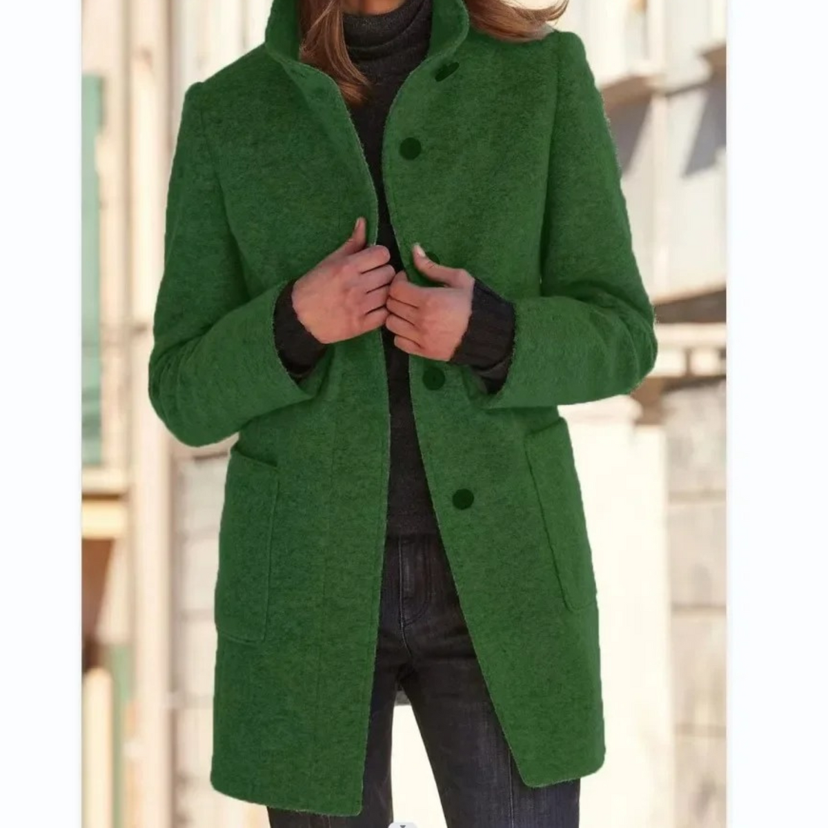 Women's Windproof Stand Collar Coat
