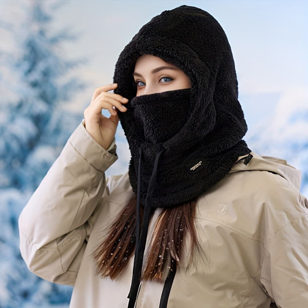Women's Winter Windproof Hood Scarf with Ear Protection
