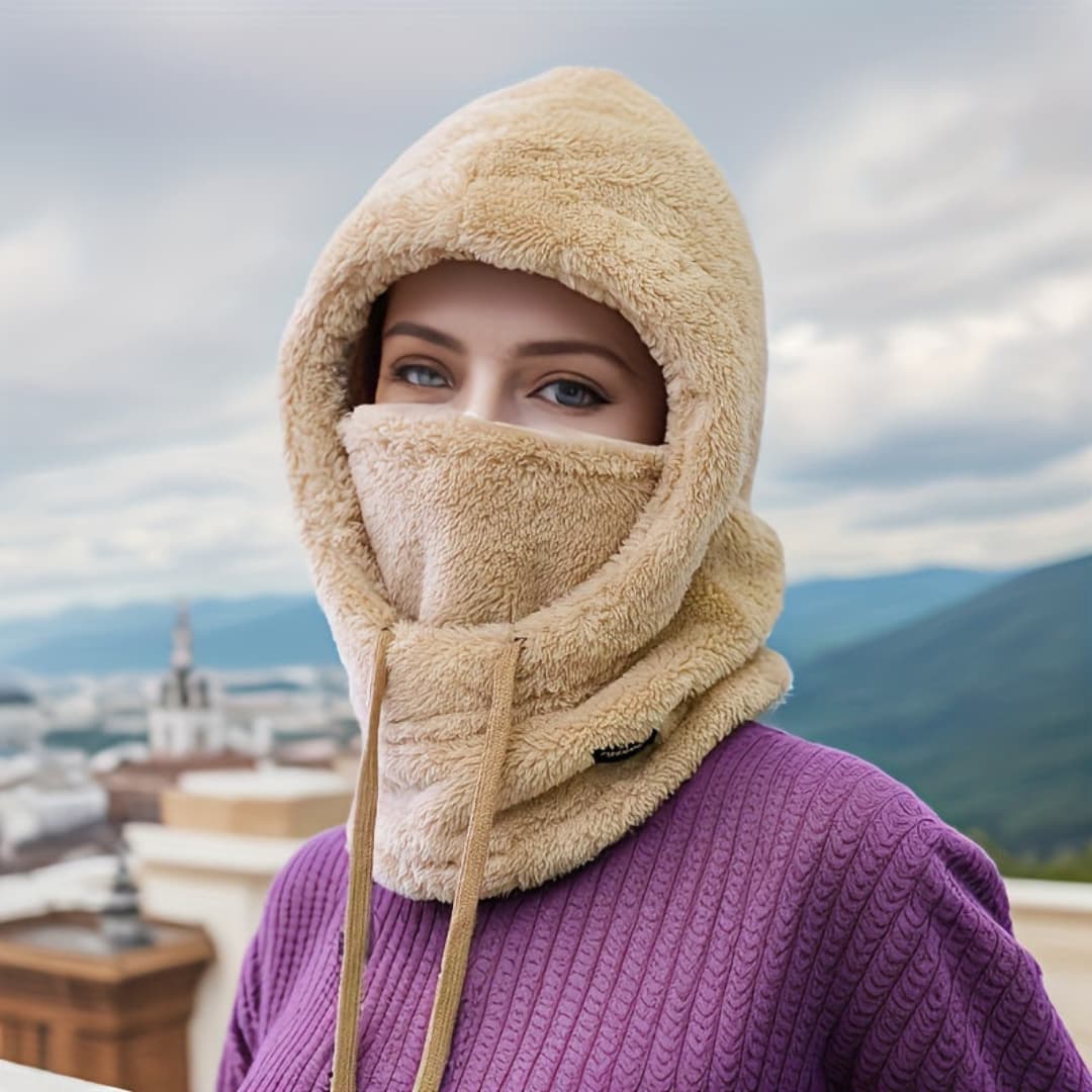 Women's Winter Windproof Hood Scarf with Ear Protection