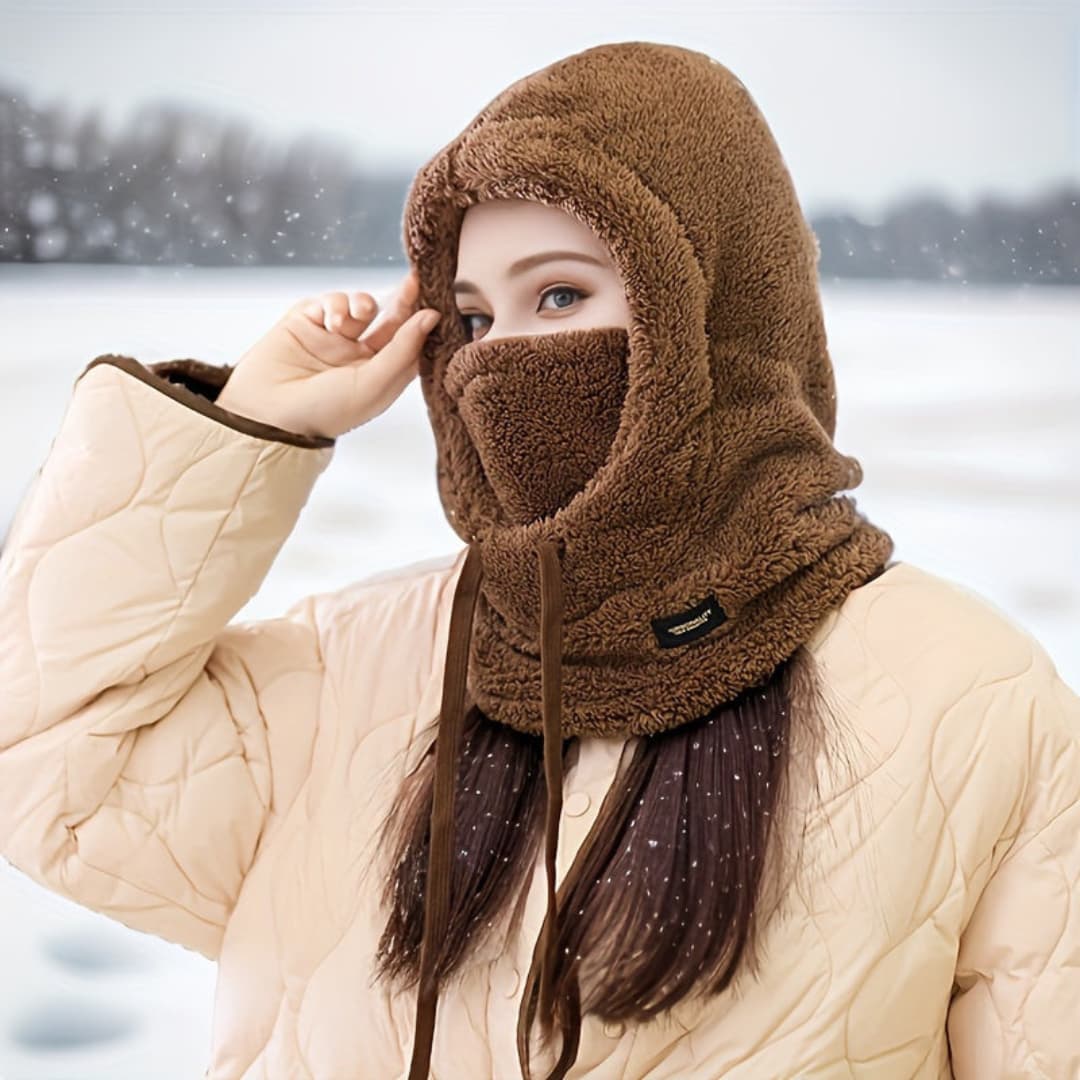 Women's Winter Windproof Hood Scarf with Ear Protection