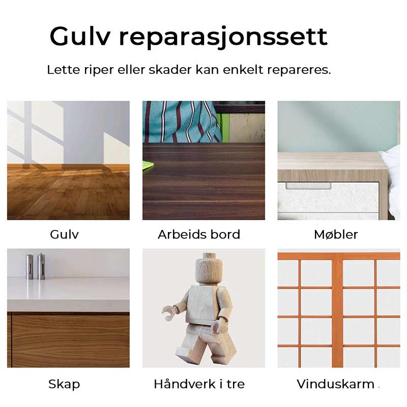 Wood Floor and Furniture Repair Kit for Scratches and Damage