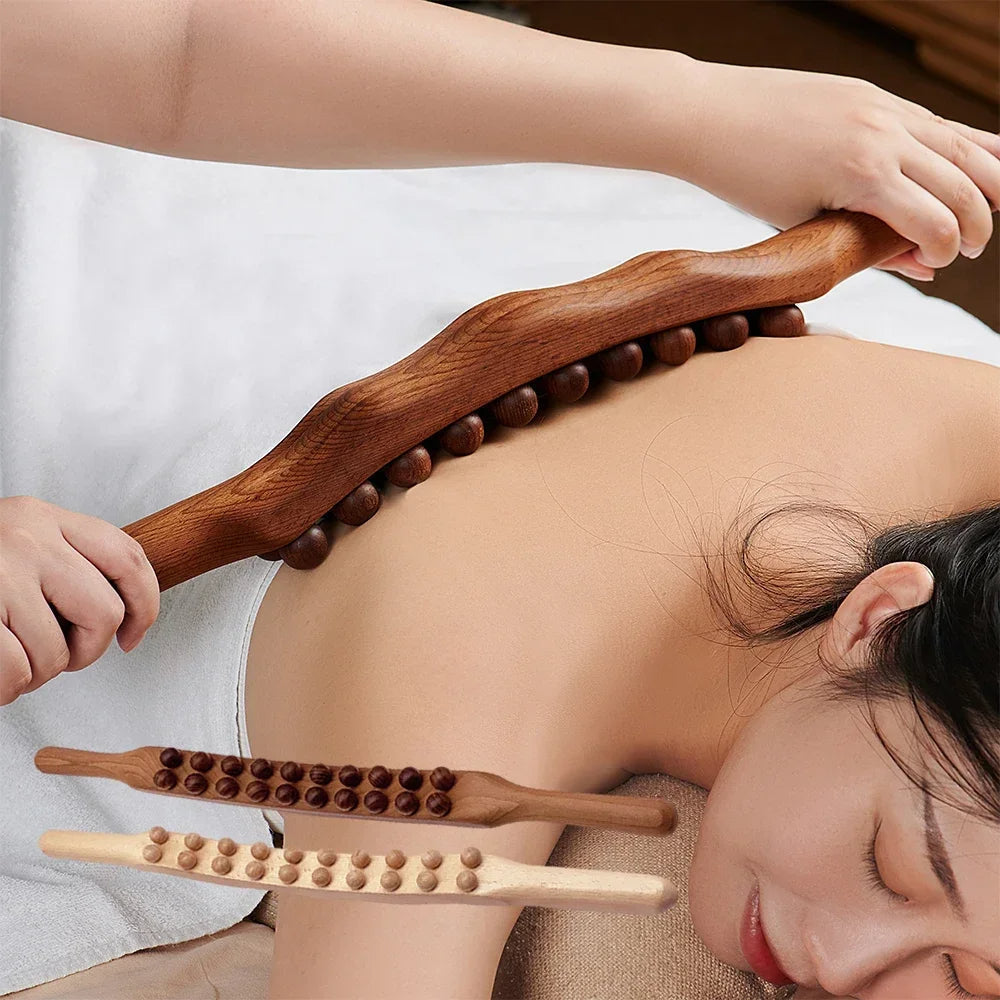 Wooden Gua Sha Stick - Back and Shoulder Massage Tool