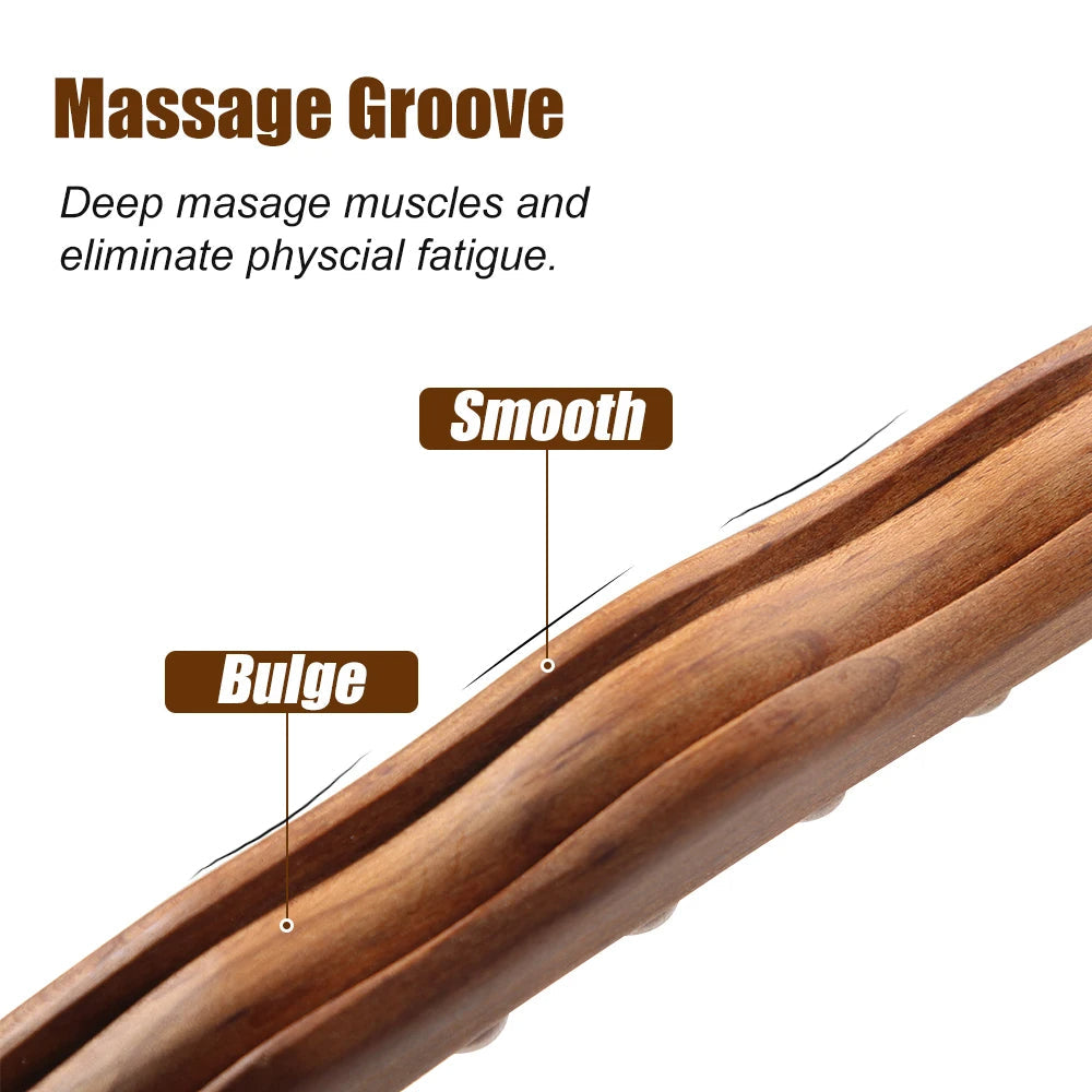 Wooden Gua Sha Stick - Back and Shoulder Massage Tool