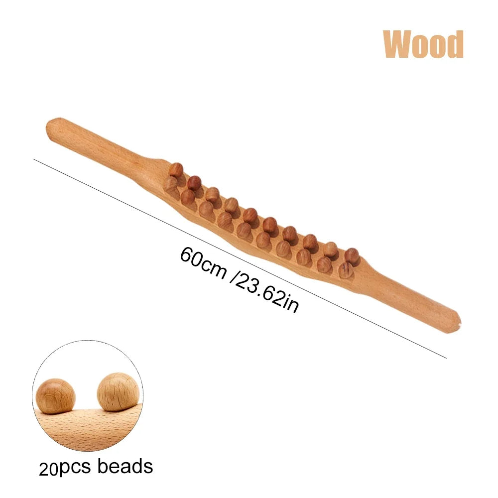 Wooden Gua Sha Stick - Back and Shoulder Massage Tool
