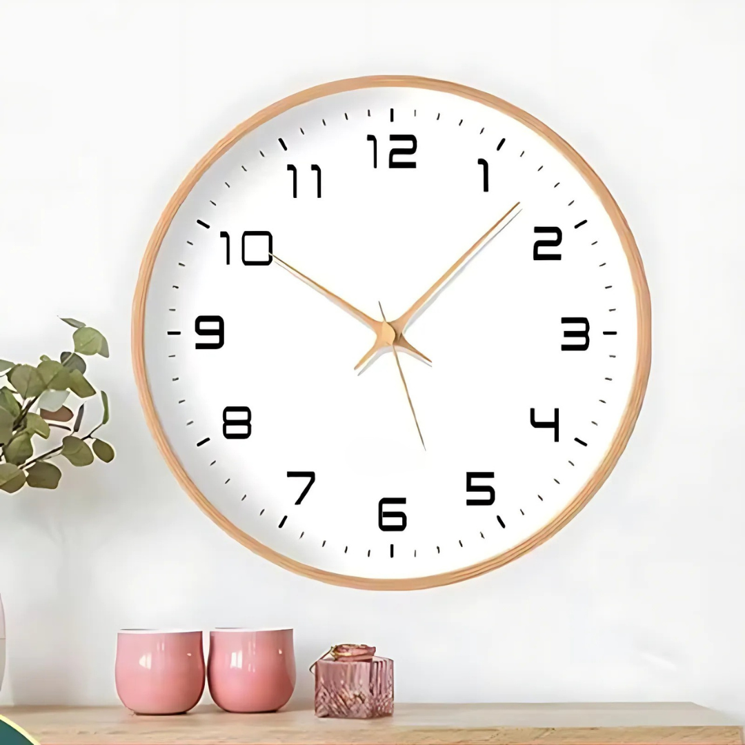 Wooden Wall Clock with Elegant Design – Boho Style