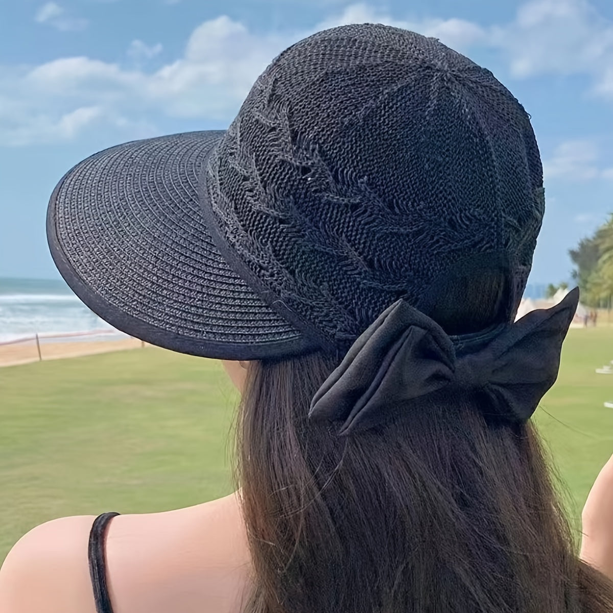 Woven Summer Hat with Bow Detail – Norah