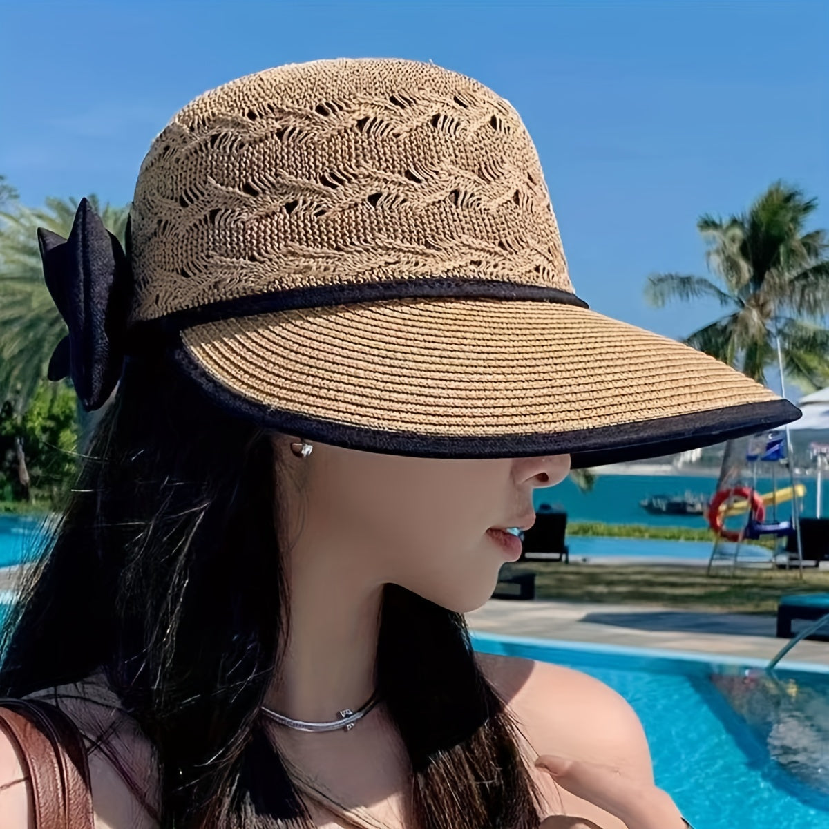 Woven Summer Hat with Bow Detail – Norah