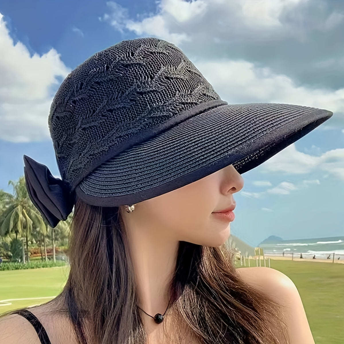 Woven Summer Hat with Bow Detail – Norah