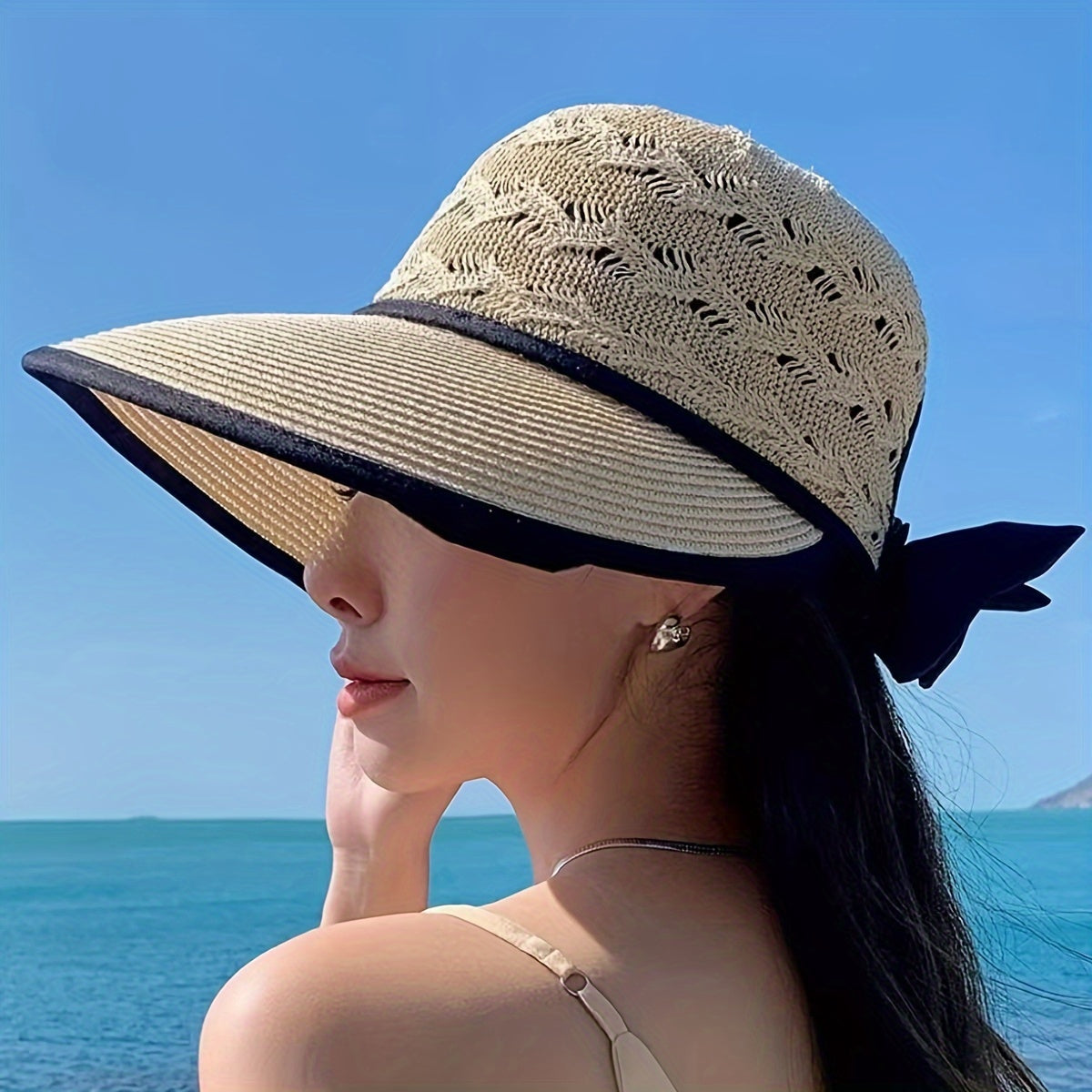 Woven Summer Hat with Bow Detail – Norah