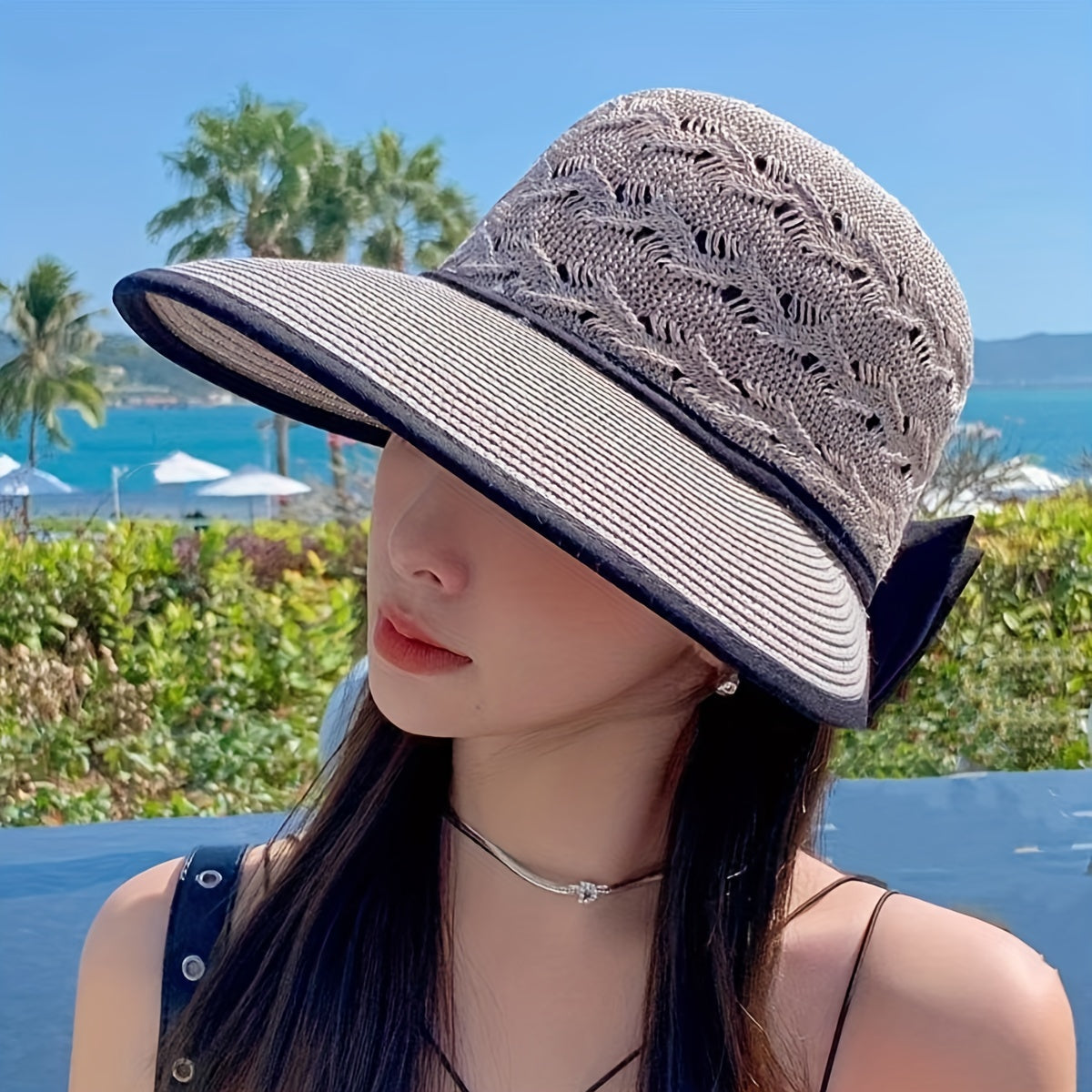 Woven Summer Hat with Bow Detail – Norah